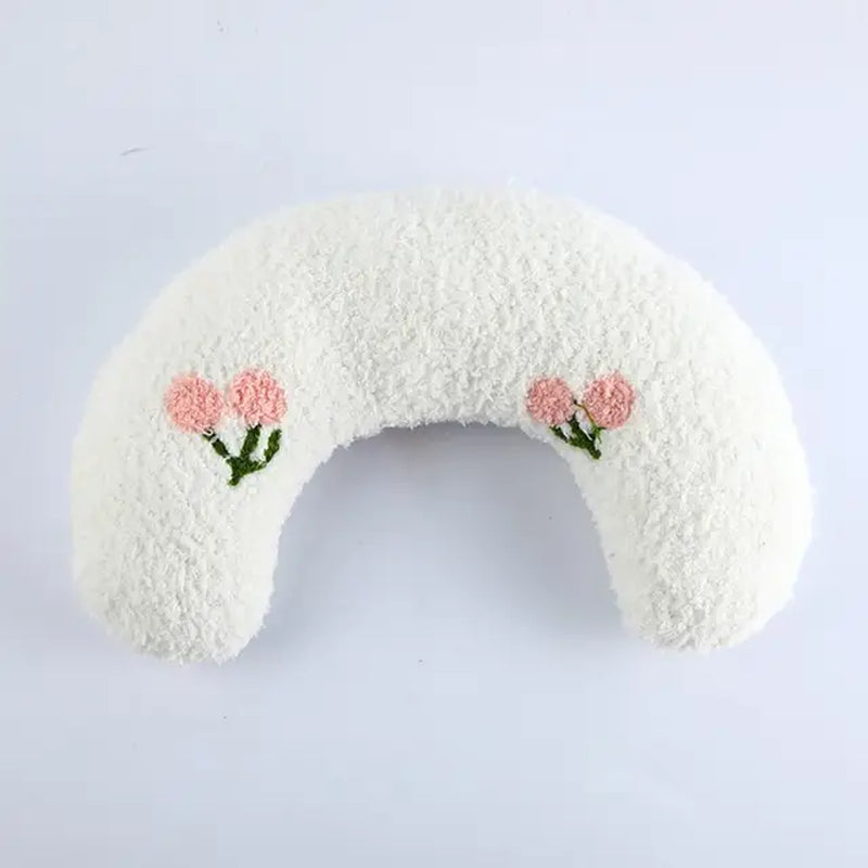 Pet Sleeping Pillow Ultra Soft Fluffy U-Shape Design Calming Security Pillow Great For Joint Relief For Cats And Dogs