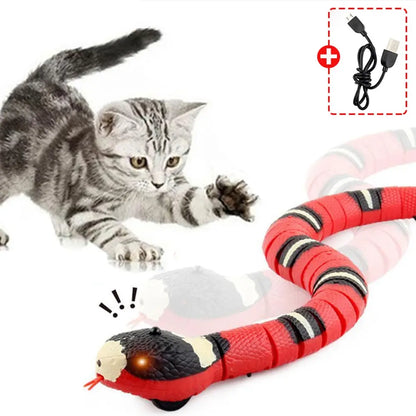 Antidepressant, Smart Sensing, Electronic Snake Toy for Cats and Kittens with USB Charging