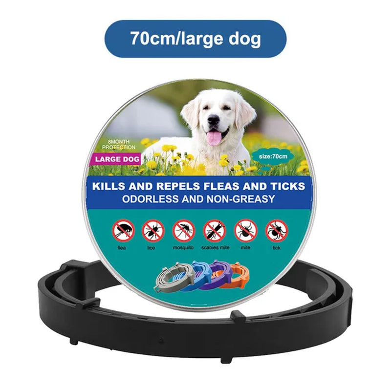 Dog and Cat Collar to Repel and Kill  Fleas, Ticks, Mosquitoes and Other Insects  38Cm 70Cm For Big and Small Dogs and Cats Pet Safe Formula and Waterproof