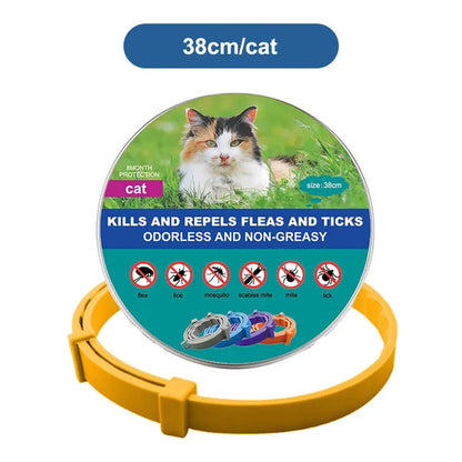 Dog and Cat Collar to Repel and Kill  Fleas, Ticks, Mosquitoes and Other Insects  38Cm 70Cm For Big and Small Dogs and Cats Pet Safe Formula and Waterproof