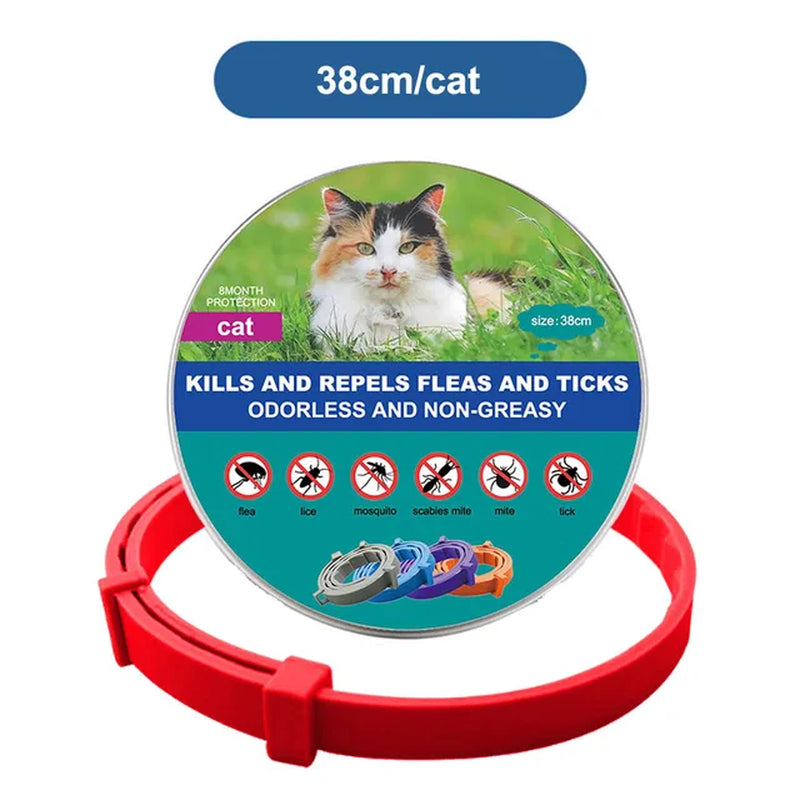 Dog and Cat Collar to Repel and Kill  Fleas, Ticks, Mosquitoes and Other Insects  38Cm 70Cm For Big and Small Dogs and Cats Pet Safe Formula and Waterproof