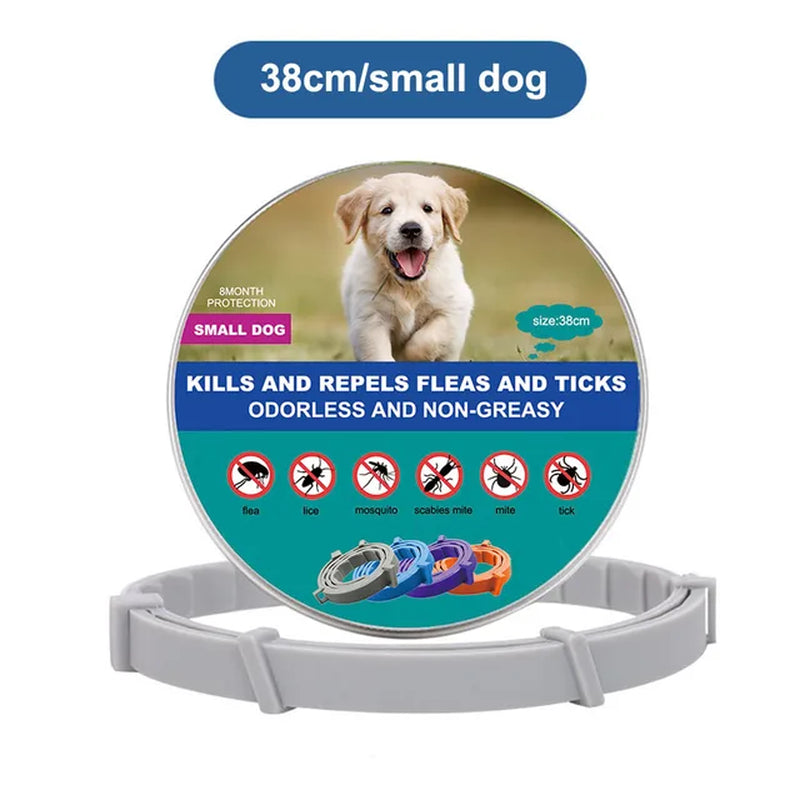 Dog and Cat Collar to Repel and Kill  Fleas, Ticks, Mosquitoes and Other Insects  38Cm 70Cm For Big and Small Dogs and Cats Pet Safe Formula and Waterproof