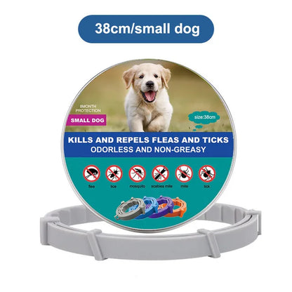 Dog and Cat Collar to Repel and Kill  Fleas, Ticks, Mosquitoes and Other Insects  38Cm 70Cm For Big and Small Dogs and Cats Pet Safe Formula and Waterproof