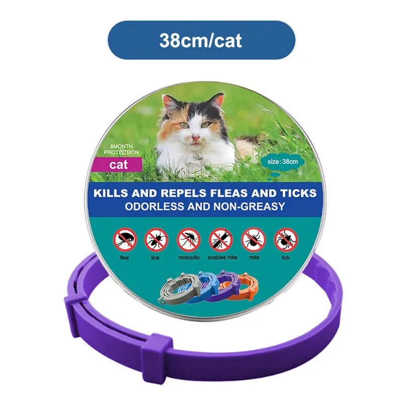 Dog and Cat Collar to Repel and Kill  Fleas, Ticks, Mosquitoes and Other Insects  38Cm 70Cm For Big and Small Dogs and Cats Pet Safe Formula and Waterproof