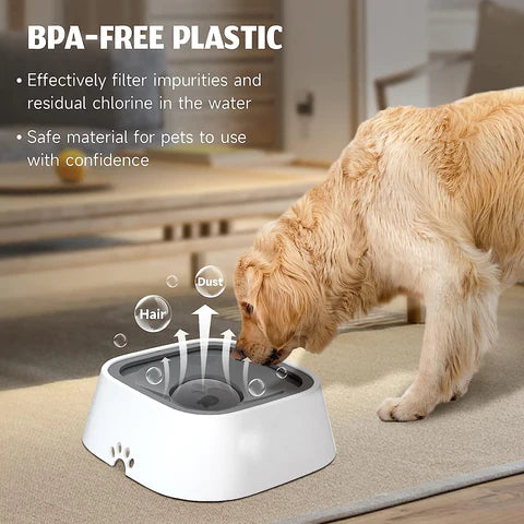 No Slash, No Spill Water Drinking Bowl for Dogs and Cats