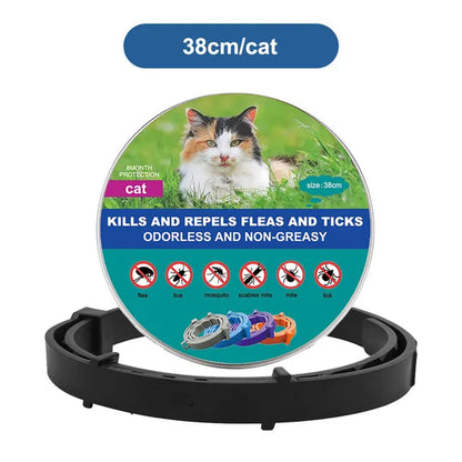 Dog and Cat Collar to Repel and Kill  Fleas, Ticks, Mosquitoes and Other Insects  38Cm 70Cm For Big and Small Dogs and Cats Pet Safe Formula and Waterproof