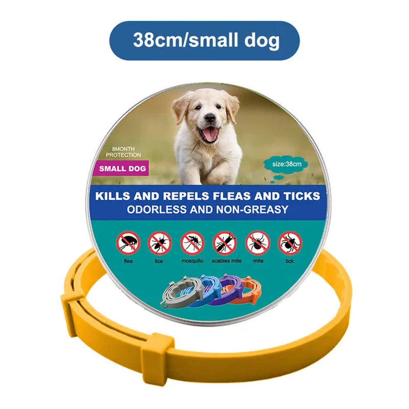 Dog and Cat Collar to Repel and Kill  Fleas, Ticks, Mosquitoes and Other Insects  38Cm 70Cm For Big and Small Dogs and Cats Pet Safe Formula and Waterproof