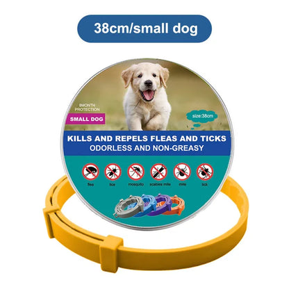 Dog and Cat Collar to Repel and Kill  Fleas, Ticks, Mosquitoes and Other Insects  38Cm 70Cm For Big and Small Dogs and Cats Pet Safe Formula and Waterproof