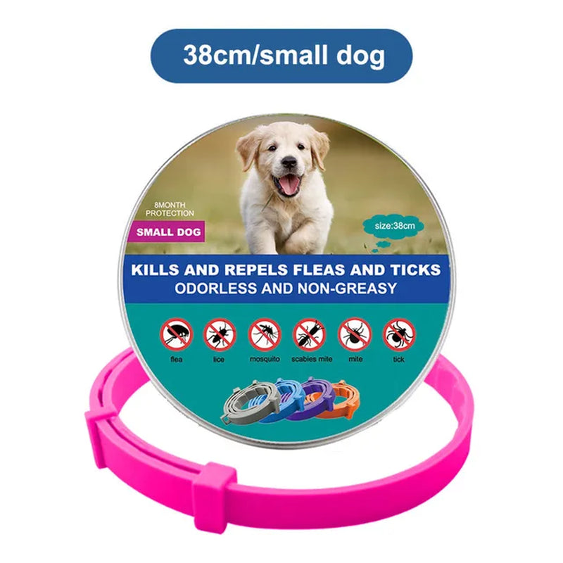 Dog and Cat Collar to Repel and Kill  Fleas, Ticks, Mosquitoes and Other Insects  38Cm 70Cm For Big and Small Dogs and Cats Pet Safe Formula and Waterproof