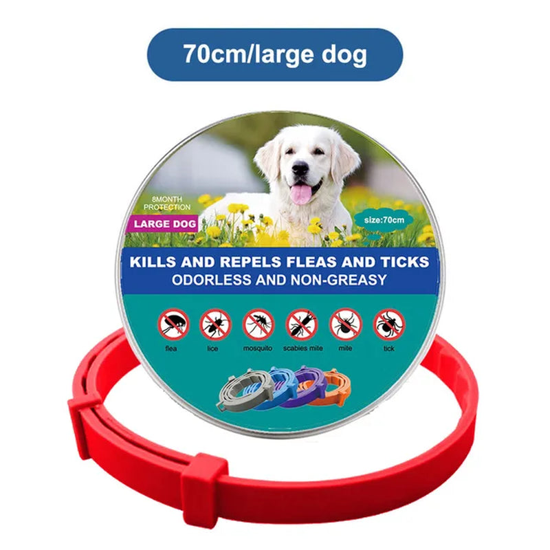 Dog and Cat Collar to Repel and Kill  Fleas, Ticks, Mosquitoes and Other Insects  38Cm 70Cm For Big and Small Dogs and Cats Pet Safe Formula and Waterproof