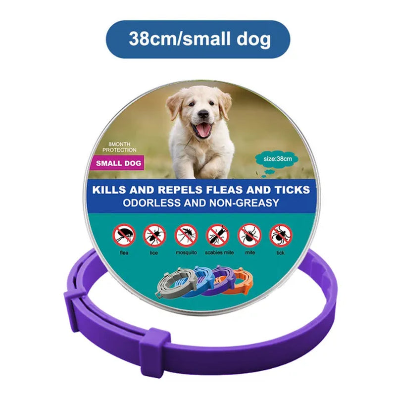 Dog and Cat Collar to Repel and Kill  Fleas, Ticks, Mosquitoes and Other Insects  38Cm 70Cm For Big and Small Dogs and Cats Pet Safe Formula and Waterproof