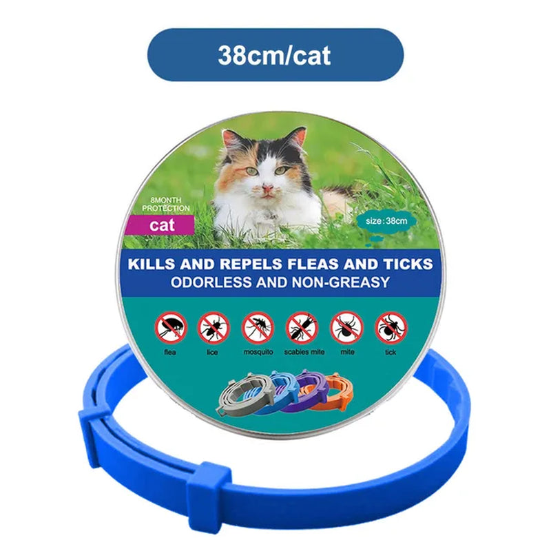 Dog and Cat Collar to Repel and Kill  Fleas, Ticks, Mosquitoes and Other Insects  38Cm 70Cm For Big and Small Dogs and Cats Pet Safe Formula and Waterproof