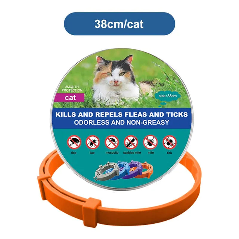 Dog and Cat Collar to Repel and Kill  Fleas, Ticks, Mosquitoes and Other Insects  38Cm 70Cm For Big and Small Dogs and Cats Pet Safe Formula and Waterproof