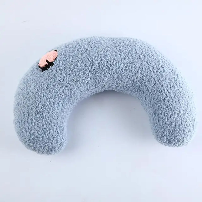 Pet Sleeping Pillow Ultra Soft Fluffy U-Shape Design Calming Security Pillow Great For Joint Relief For Cats And Dogs